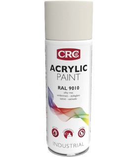 Pintura aer acr. blanco satina CRC 400ml RAL 9010